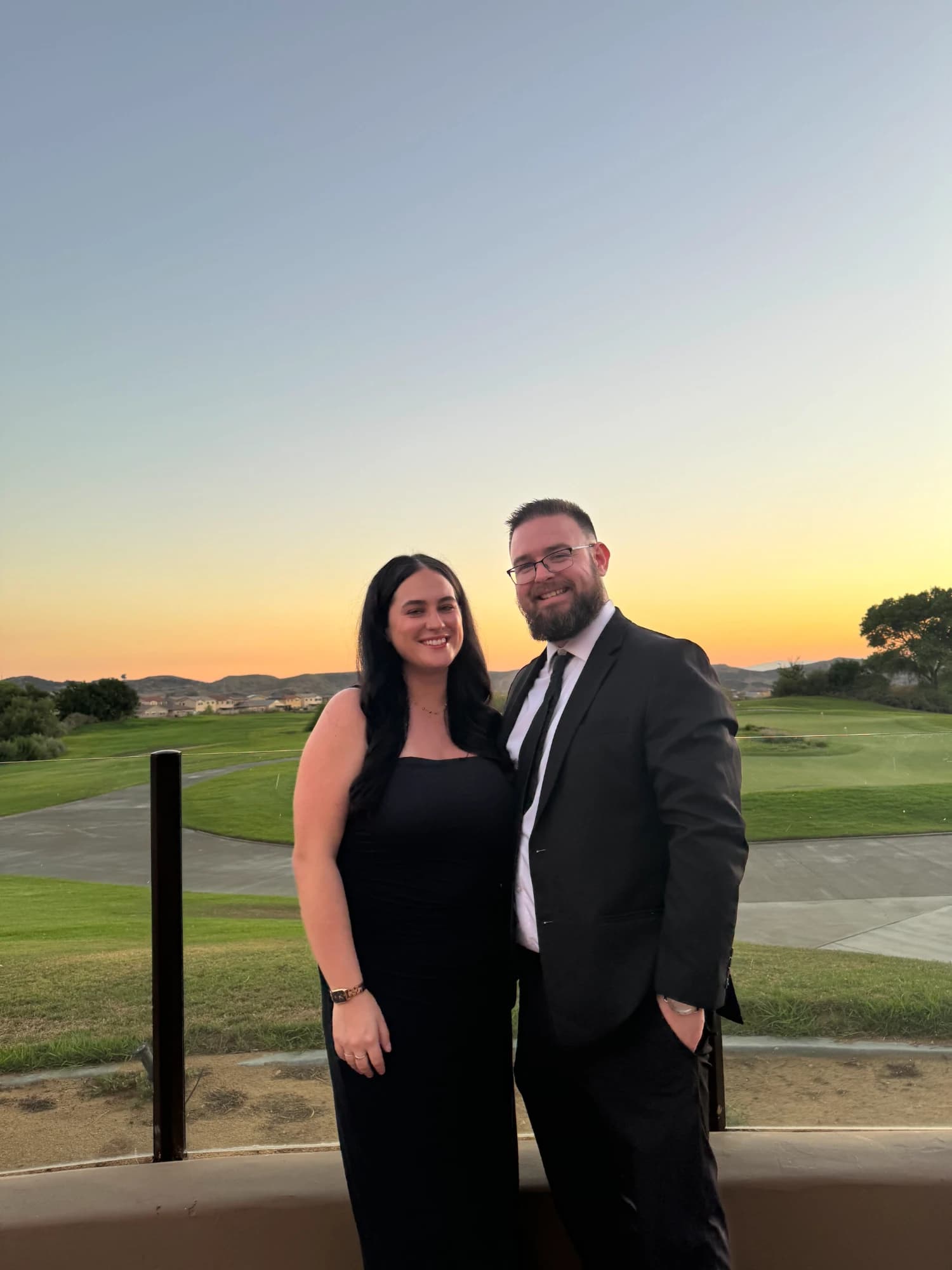 Kyle and Paige Penna at sunset